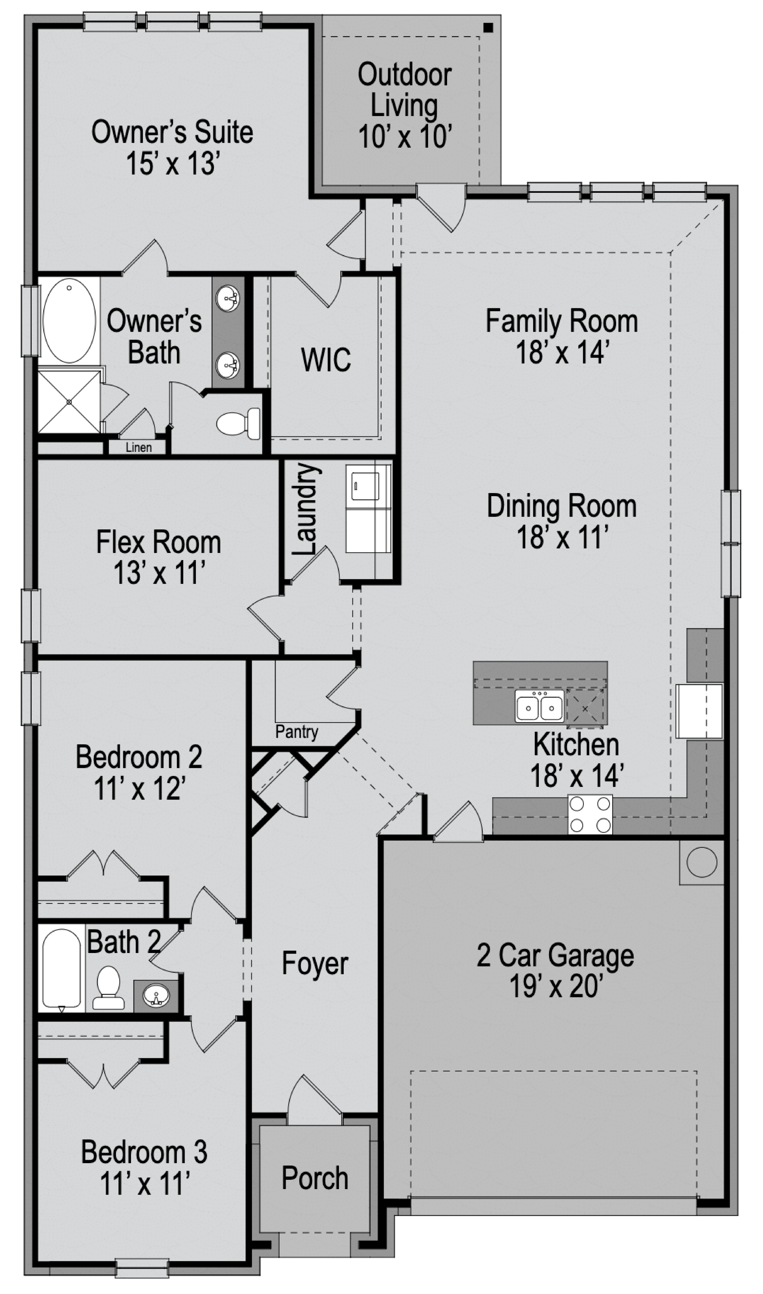 Milrany Ranch Floor Plan Brazos UnionMain Homes