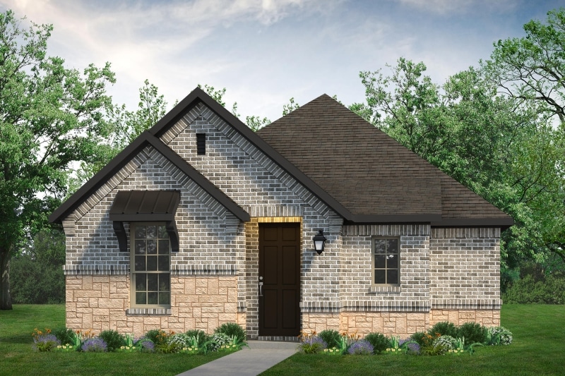 A rendering of a two-story Belton home floor plan.