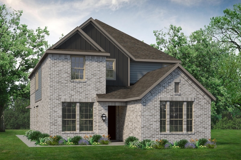A rendering of a two-story Belton home.