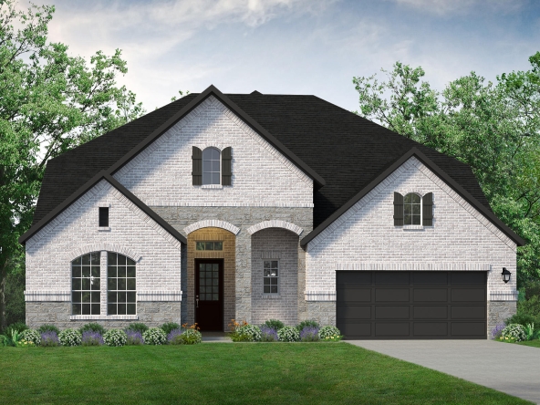 A rendering of a two-story home with a garage at 2605 Blackpool Ct.
