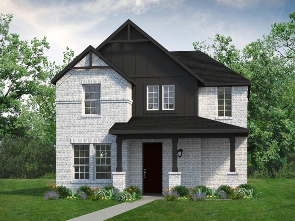 A rendering of a two-story home at 720 Blakey's Way.