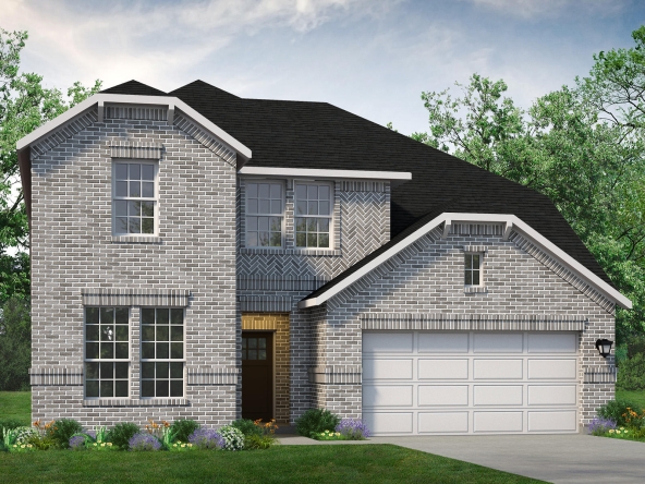 A rendering of a two-story home with a garage at 1421 Razorbill Rd.