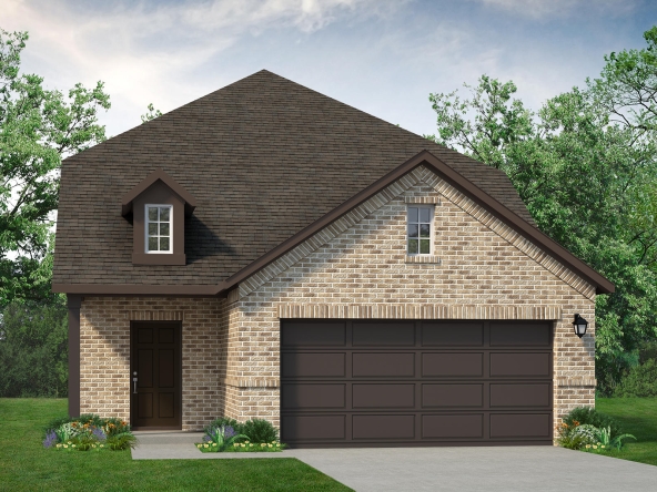 A rendering of a two-story home with a garage at 172 Pintail Ln.