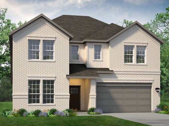 A rendering of a two-story home with a garage located at 3705 William Riley St.