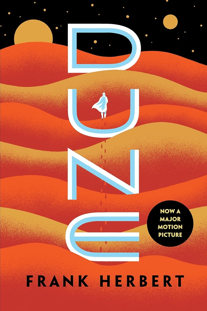 The cover of dune by frank herbert.