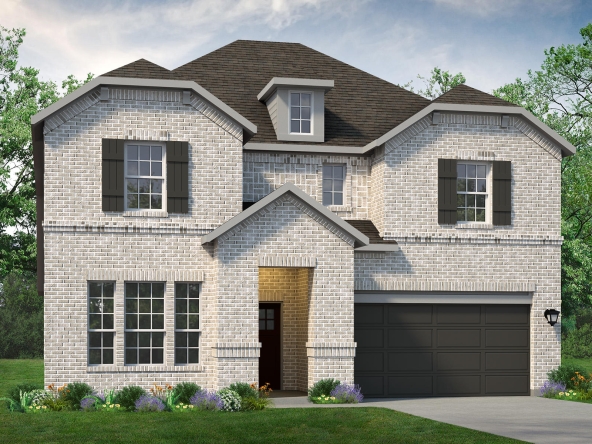 A rendering of a two-story home with a garage at 2308 Kendolph Dr.