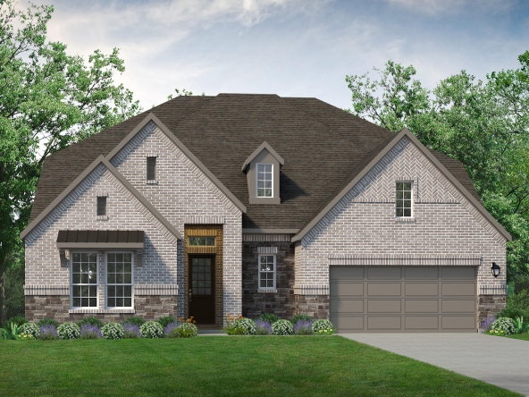 A rendering of a two-story home at 2706 Somerset Ln. with a garage.
