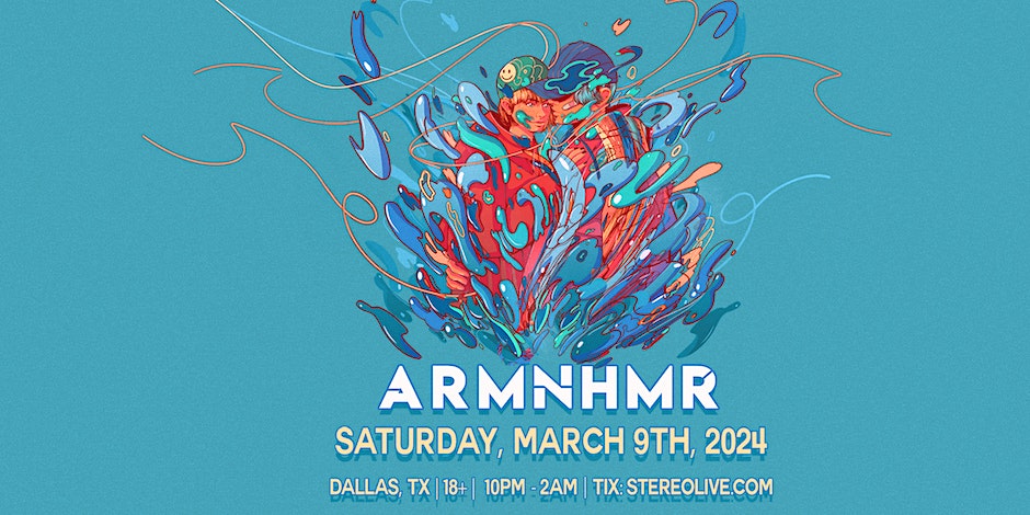 A poster for armmhr on a blue background.