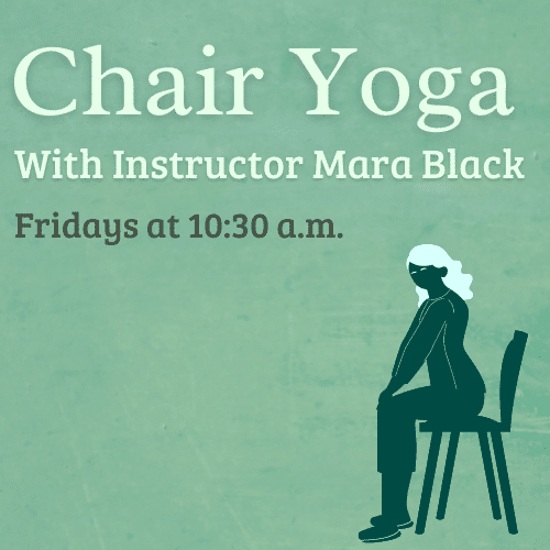 Chair yoga with instructor mara black.