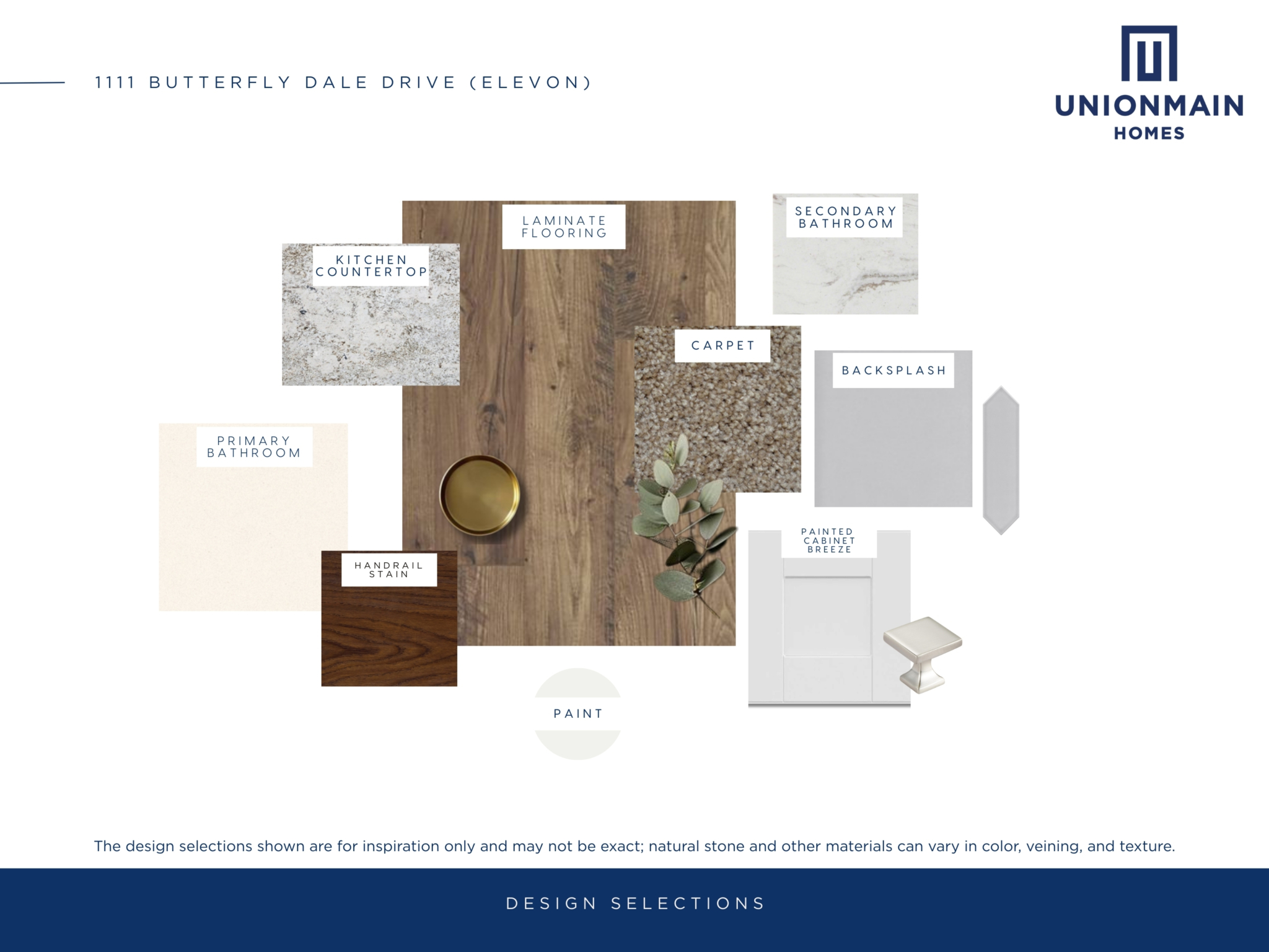The design selections in 111 Butterfly Dale Drive including the flooring, countertops and cabinets.