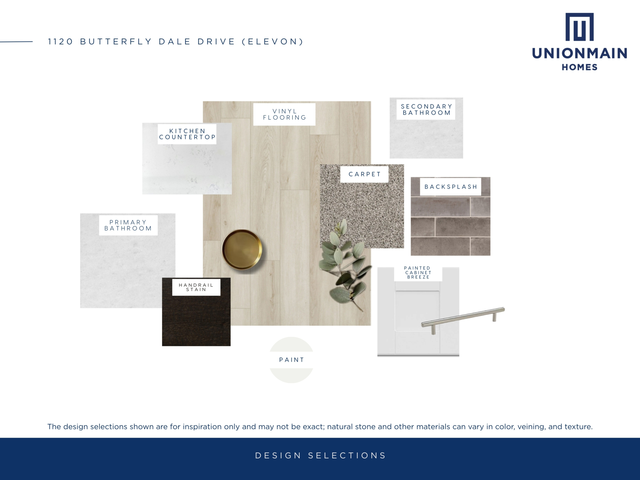 The design selections in 1120 Butterfly Dale Drive including the flooring, cabinets and countertops.