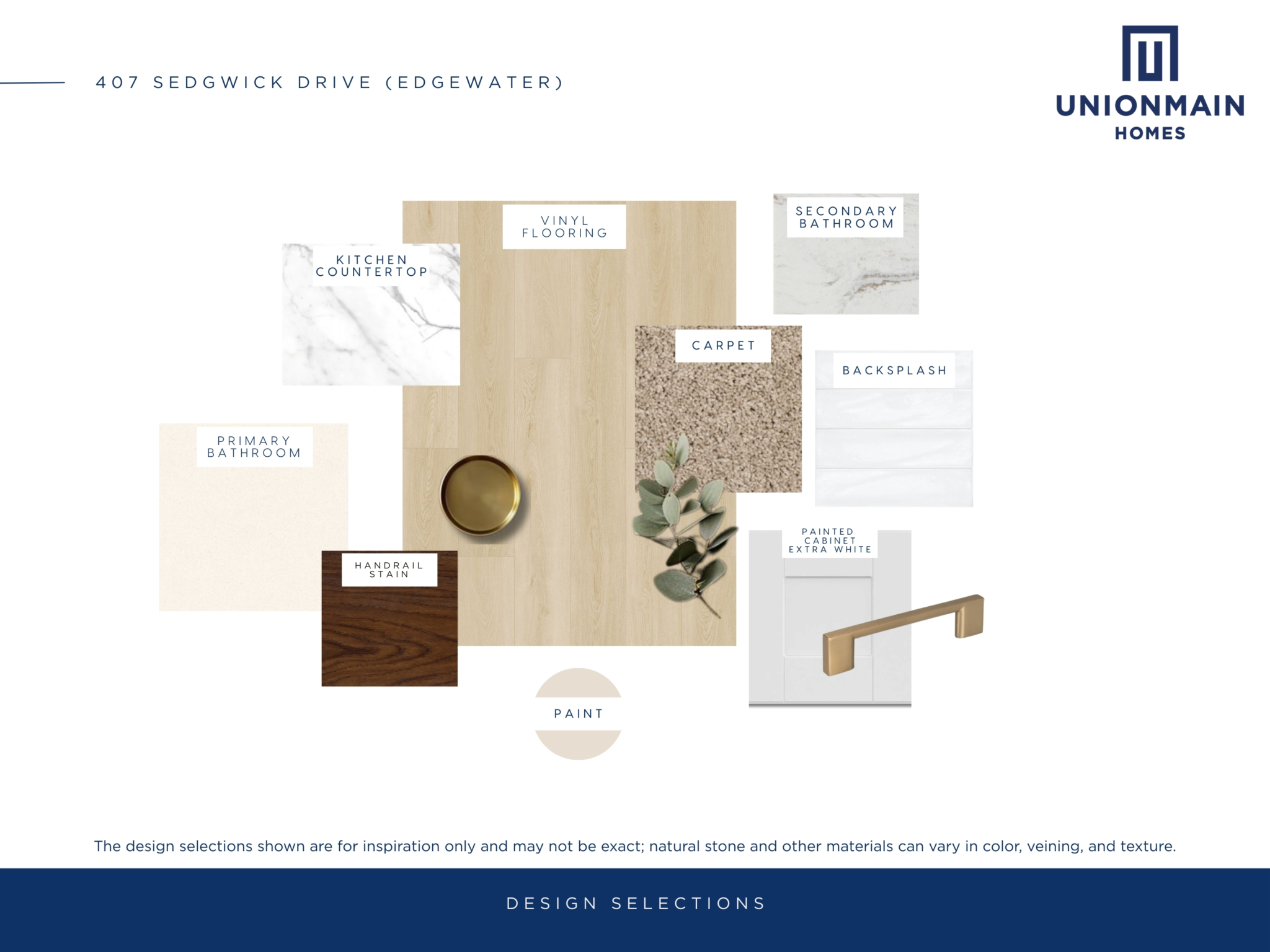 Design selections in 407 Sedgwick including the coloring of the floors, cabinets, and countertops.